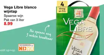 Hoogvliet Vega Libre blanco wijntap 3L aanbieding