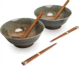 Bol.com EDO JAPAN - RAMEN BOWL SET/6 SUNAJI 2PERS O/22CM|H9CM aanbieding