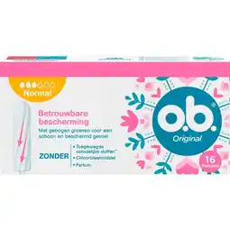 Etos o.b. Original Tampons Normal 16st aanbieding