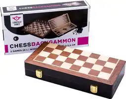 Bol.com Longfield Schaak/backgammon opklapb essenhout 30 x 30 x 55 cm aanbieding