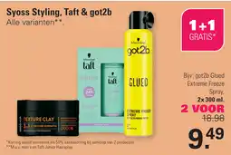 De Online Drogist Syoss Styling, Taft & got2b aanbieding