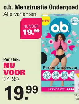 De Online Drogist o.b. Menstruatie Ondergoed aanbieding