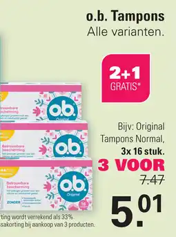 De Online Drogist o.b. Tampons aanbieding