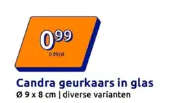 Action Candra geurkaars in glas aanbieding