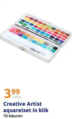 Action Creative Artist aquarelset in blik aanbieding