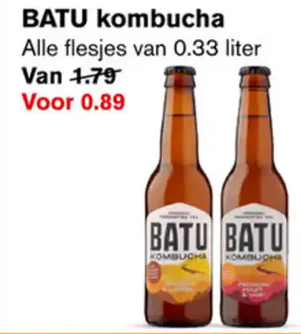 Hoogvliet BATU kombucha 330ml aanbieding