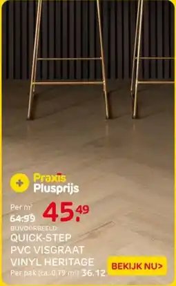 Praxis Quick step pvc visgraat vinyl heritage aanbieding