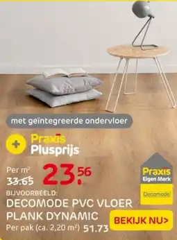 Praxis Decomode pvc vloer plank dynamic aanbieding