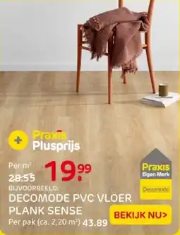 Praxis Decomode pvc vloer plank sense aanbieding
