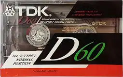 Bol.com Vintage Audio Cassette Tape TDK D-60 Normaal Position type I / Sealed Blanco Cassettebandje aanbieding
