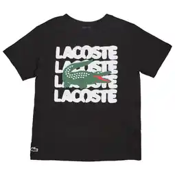 Foot Locker Lacoste Sprayed Word T-shirts Kinder - Zwart - Maat 122 - 130 CM - Katoen Jersey aanbieding
