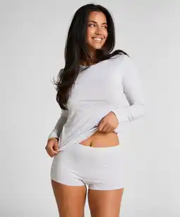 Hunkemoller Hunkemöller Boyshort van zacht katoen Grijs aanbieding