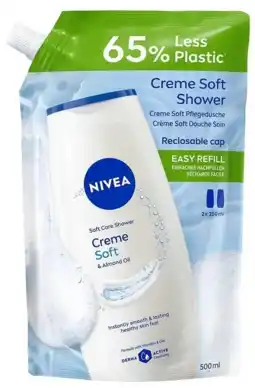 De Online Drogist Nivea Creme Soft & Almond Oil Douchegel Navulling aanbieding