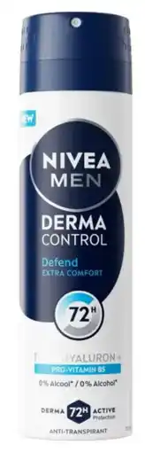 De Online Drogist Nivea Men Derma Control Defend Deospray aanbieding