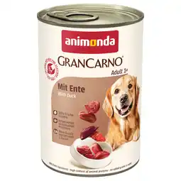 Zooplus animonda GranCarno Original 12/24 x 400 g - met Eend aanbieding