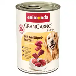 Zooplus animonda GranCarno Original 12/24 x 400 g - met Gevogelteharten aanbieding