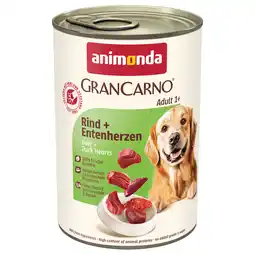 Zooplus animonda GranCarno Original 12/24 x 400 g - Rund & Eendenharten aanbieding