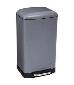 Bol.com 5Five Prullenbak/pedaalemmer - grijs - metaal - 30 liter - 34 x 32 x 61 cm - keuken aanbieding