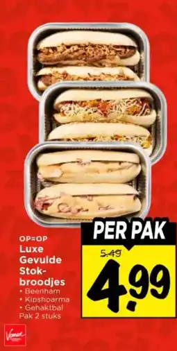 Vomar Voordeelmarkt Luxe Gevulde Stok broodjes aanbieding