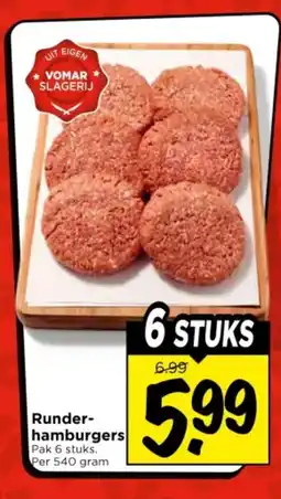 Vomar Voordeelmarkt Runder hamburgers aanbieding