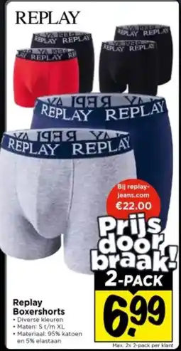 Vomar Voordeelmarkt Replay Boxershorts aanbieding