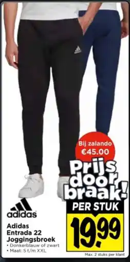 Vomar Voordeelmarkt Adidas Entrada 22 Joggingsbroek aanbieding