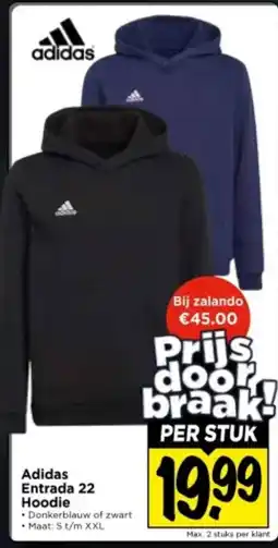 Vomar Voordeelmarkt Adidas Entrada 22 Hoodie aanbieding