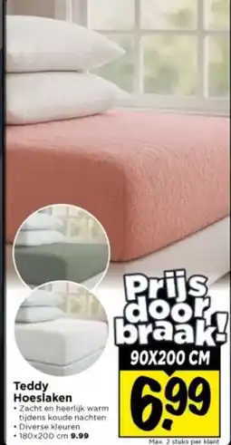 Vomar Voordeelmarkt Teddy Hoeslaken aanbieding