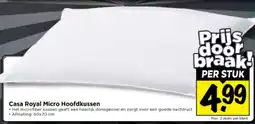 Vomar Voordeelmarkt Casa Royal Micro Hoofdkussen aanbieding