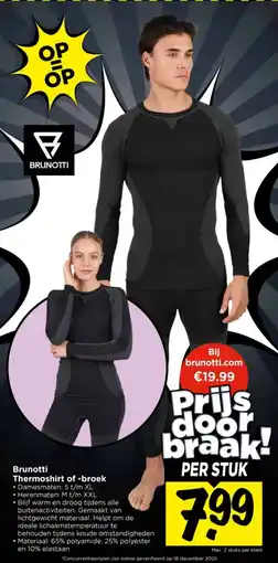 Vomar Voordeelmarkt Brunotti Thermoshirt of -broek aanbieding