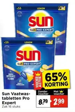 Vomar Voordeelmarkt Sun Vaatwas tabletten Pro Expert aanbieding