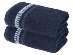 Lidl LIVARNO Set van 2 handdoeken 50 x 100 cm aanbieding