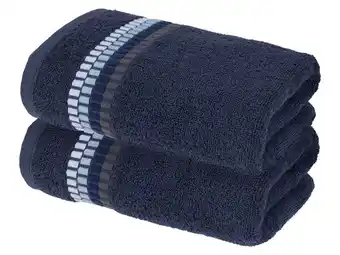 Lidl LIVARNO Set van 2 handdoeken 50 x 100 cm aanbieding