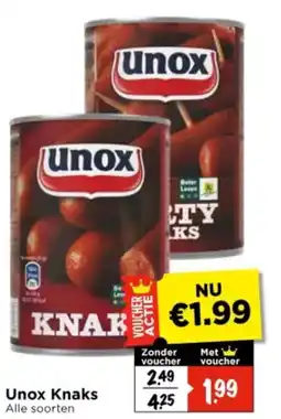 Vomar Voordeelmarkt Unox Knaks aanbieding