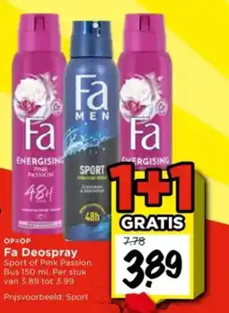 Vomar Voordeelmarkt Fa Deospray aanbieding