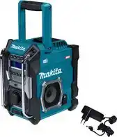 Amazon Makita MR003GZ Accu-bouwplaatsradio Auxiliary Zwart, Turkoois aanbieding