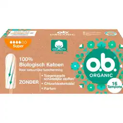Etos o.b. Organic Cotton Super 16 Stuks aanbieding
