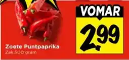 Vomar Voordeelmarkt Zoete Puntpaprika aanbieding