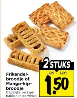 Vomar Voordeelmarkt Frikandel broodje of Mango kip broodje aanbieding
