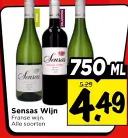 Vomar Voordeelmarkt Sensas Wijn aanbieding