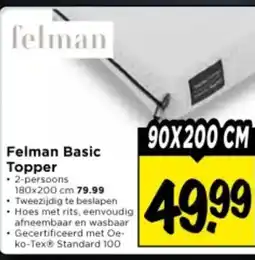 Vomar Voordeelmarkt Felman Basic Topper aanbieding