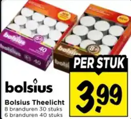 Vomar Voordeelmarkt Bolsius Theelicht aanbieding