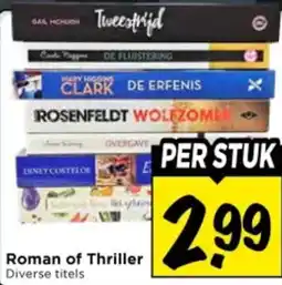 Vomar Voordeelmarkt Roman of Thriller aanbieding