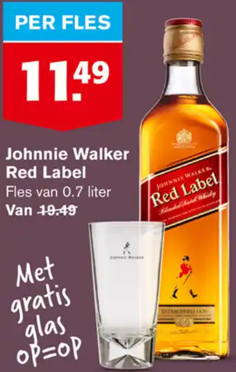 Hoogvliet Johnnie Walker Red Label 700ml aanbieding