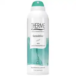 Trekpleister Therme Sensitive 48H Antitranspirant Spray aanbieding