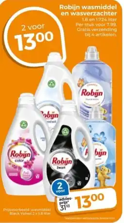 Trekpleister Robijn wasmiddel en wasverzachter aanbieding