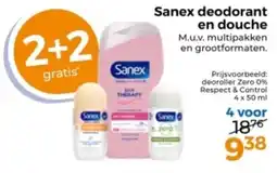 Trekpleister Sanex Deodorant en Douche aanbieding