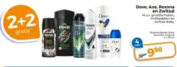 Trekpleister Dove, Axe, Rexona en Zwitsal aanbieding
