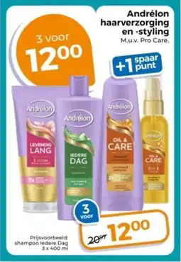 Trekpleister Andrélon haarverzorging en styling aanbieding