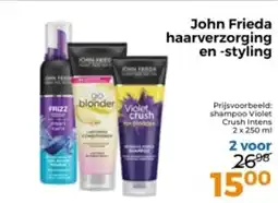 Trekpleister John Frieda haarverzorging en styling aanbieding